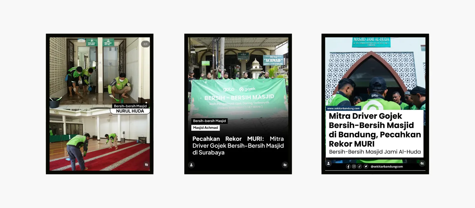 Mitra Gojek Bersih-Bersih Masjid Hero