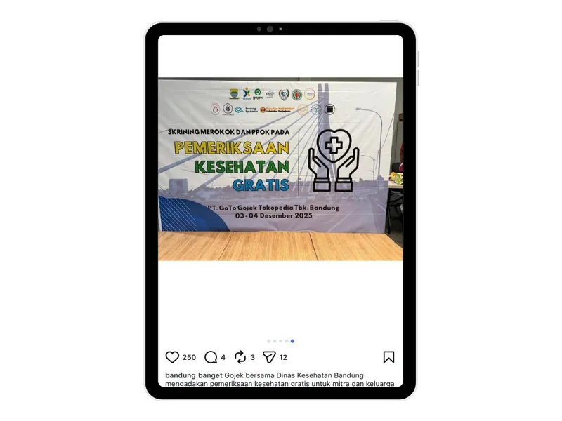 Pemeriksaan Kesehatan Gratis Mitra Gojek Bandung Gallery 1