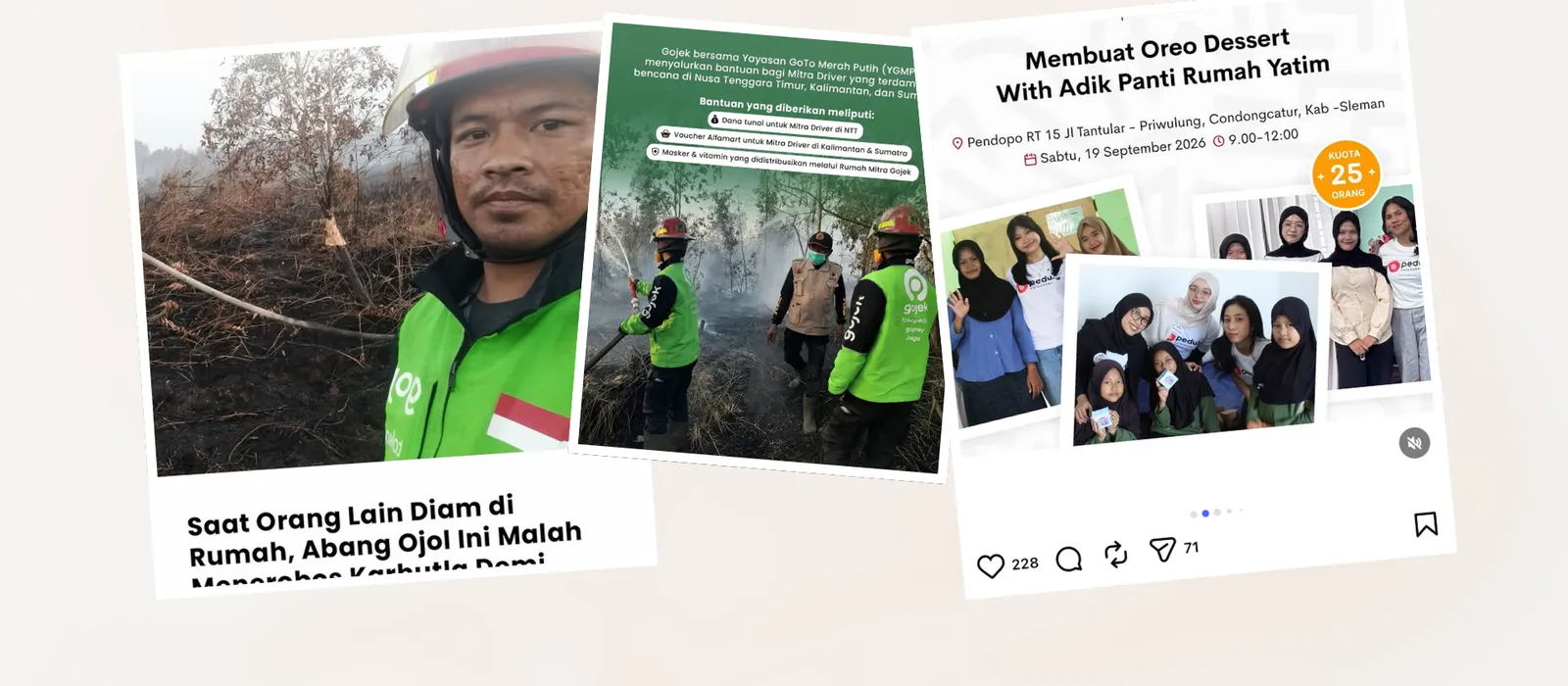Bantuan GoTo x YGMP untuk Karhutla Hero